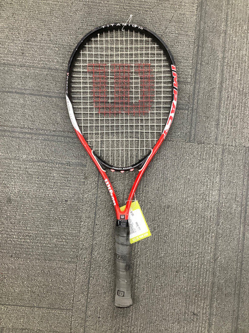 Vist Large View of Product Image Which is Used Wilson FRAME TECHNOLOGY Adult Tennis Racquet Red Unknown