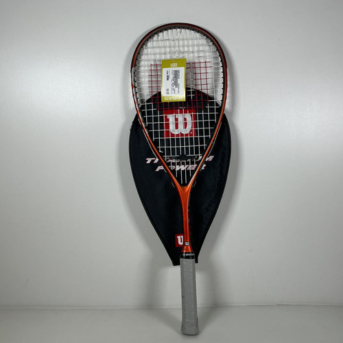 Vist Large View of Product Image Which is Used Wilson Power Adult Squash Racquet Orange
