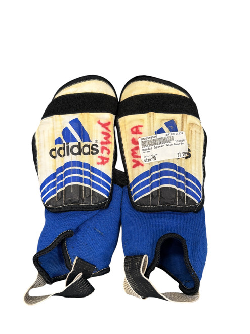 Vist Large View of Product Image Which is Used Adidas Soccer Shin Guards Junior White MD