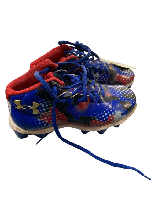 Vist Large View of Product Image Which is Used Under Armour SZ 1.5 USA CLEATS BB/SB Cleats Royal Blue Junior 01.5