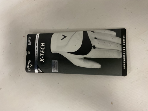 Vist Large View of Product Image Which is Used Callaway X-TECH CADET Mens Golf Glove White LG