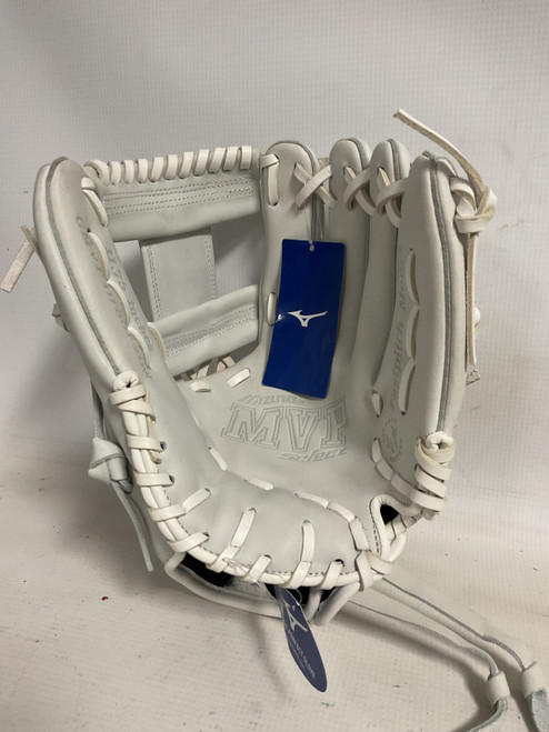 Vist Large View of Product Image Which is Used Mizuno MVP SELECT FASTPITCH BB/SB Glove RH Throw White 11 3/4"