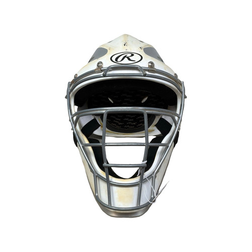 Vist Large View of Product Image Which is Used Rawlings VELO CHVEL-R1 Catchers Helmet w/Mask White L/XL