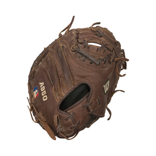 Vist Large View of Product Image Which is Used, Wilson A950 BB/SB Catchers Glove, RH Throw, Brown, 34"