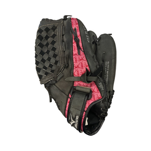 Vist Large View of Product Image Which is Used Mizuno FINCH BB/SB Glove RH Throw Black 12 1/2"