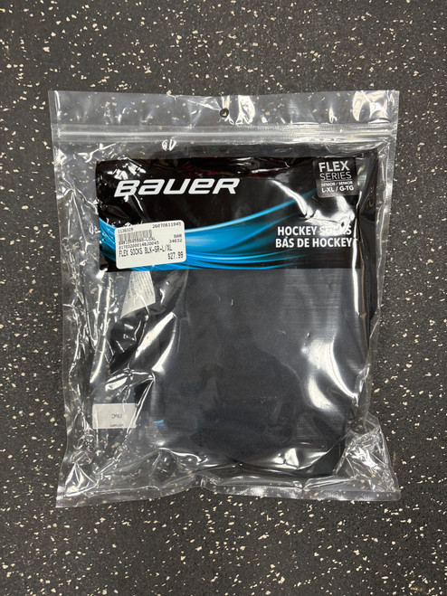 Vist Large View of Product Image Which is New BAUER FLEX SOCKS BLK-SR-L/XL