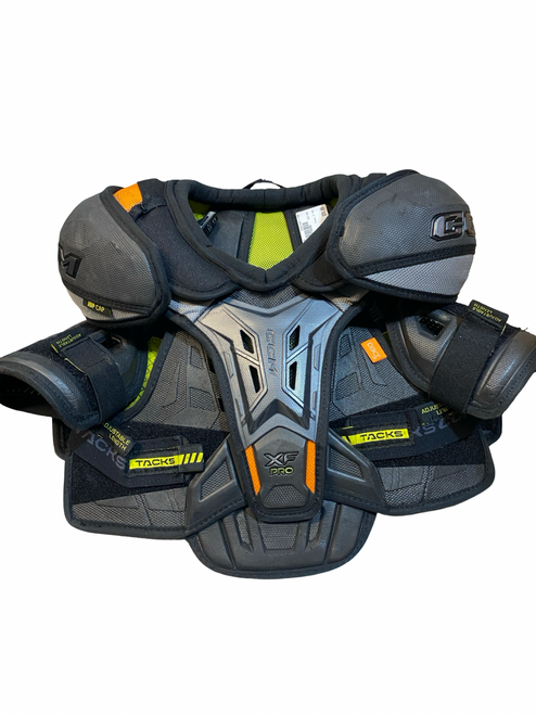 Vist Large View of Product Image Which is Used CCM XF PRO Junior Shoulder Pads MD