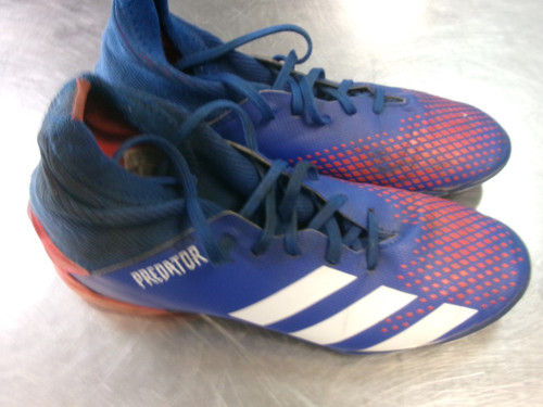 Vist Large View of Product Image Which is Used Adidas Soccer Indoor Shoes Royal Blue Senior 5.5