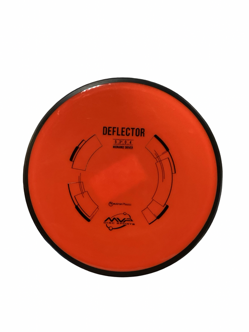 Vist Large View of Product Image Which is Used MVP DEFLECTOR Disc Golf Mid Range Orange