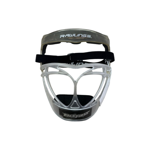 Vist Large View of Product Image Which is Used Rawlings FACE FIRST FIELDERS MASK BB/SB Fielders Mask White One Size