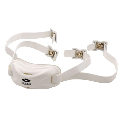 Vist Large View of Product Image Which is New Shock Doctor Core Football Chin Strap White- Youth