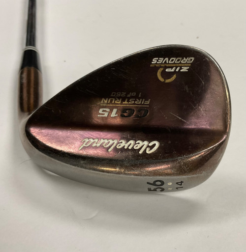 Vist Large View of Product Image Which is Used Cleveland CG15 ZIP GROOVES FIRST RUN Golf Wedge Mens RH 56 Degree
