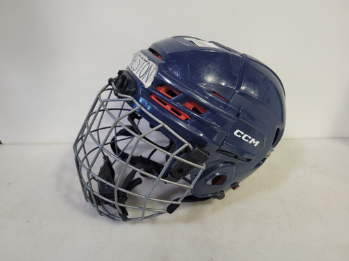 Vist Large View of Product Image Which is Used CCM TACKS 70 Helmet Cage Combo Navy Blue SM