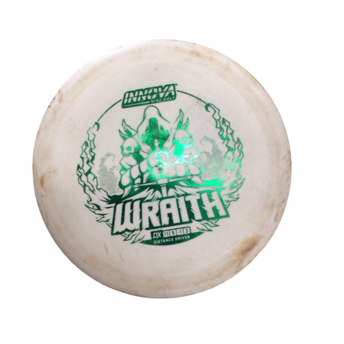 Vist Large View of Product Image Which is Used Innova DX WRAITH Disc Golf Driver White