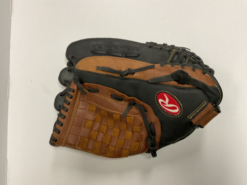 Vist Large View of Product Image Which is Used Rawlings RBG36BTN BB/SB Glove RH Throw Brown And Black 12 1/2"