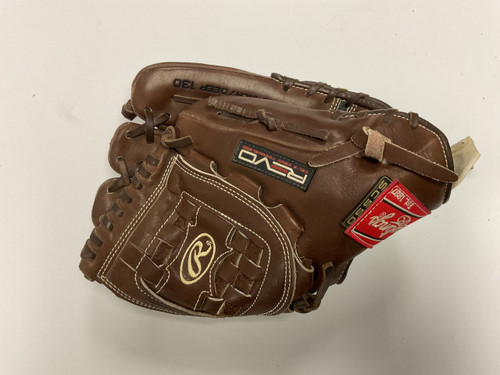 Vist Large View of Product Image Which is Used Rawlings 5SC120CD RH Throw Fastpitch Gloves Brown 12"