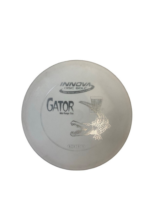 Vist Large View of Product Image Which is Used Innova DX GATOR Disc Golf Mid Range White 174g