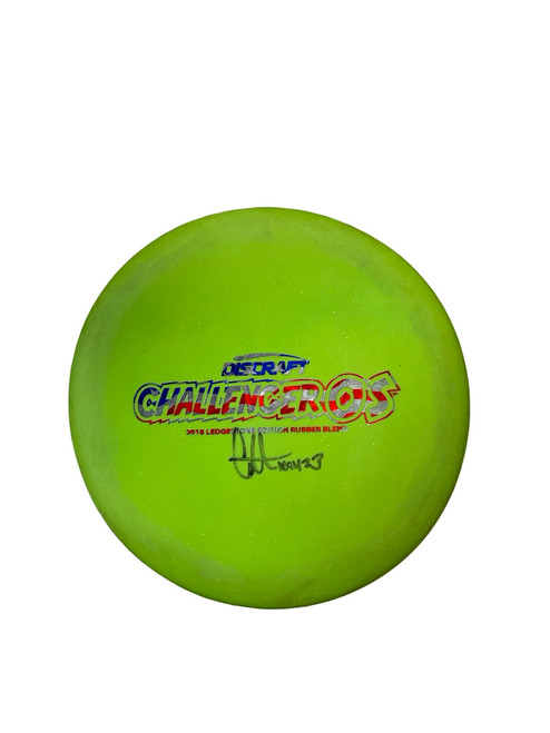 Vist Large View of Product Image Which is Used Discraft CHALLENGER OS 2018 LEDGESTONE Disc Golf Putter Green 170g