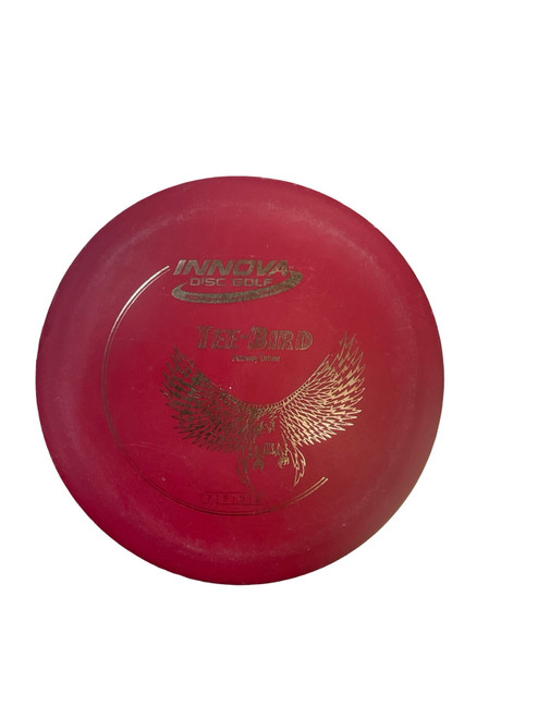 Vist Large View of Product Image Which is Used Innova DX TEEBIRD Disc Golf Driver Red 171g