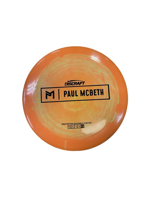 Vist Large View of Product Image Which is Used Discraft PM PROTOTYPE Zeus DRIVER Disc Golf Driver Orange 171g