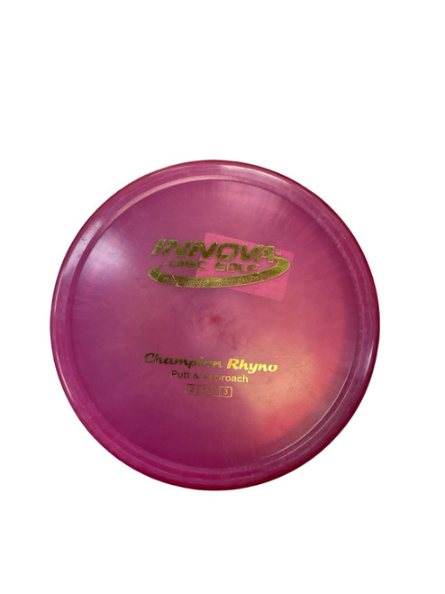 Vist Large View of Product Image Which is Used Innova Pearly CHAMPION RHYNO Disc Golf Putter Pink 171g