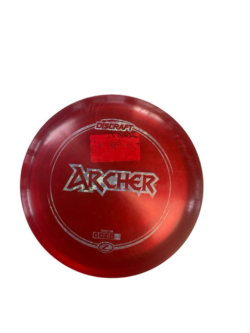 Vist Large View of Product Image Which is Used Discraft Z LINE ARCHER Disc Golf Mid Range Red 176g