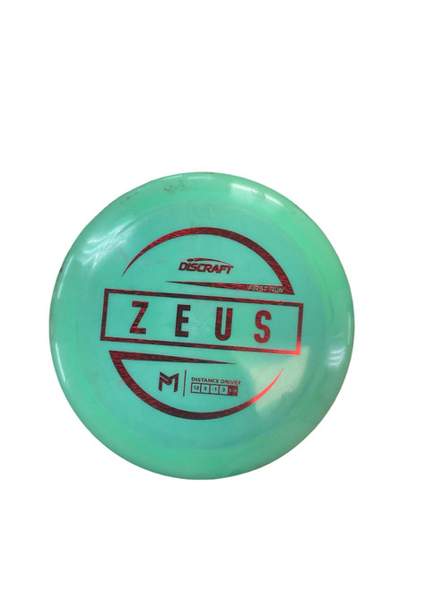 Vist Large View of Product Image Which is Used Discraft Z LINE ZEUS FIRST RUN Disc Golf Driver Green 165g