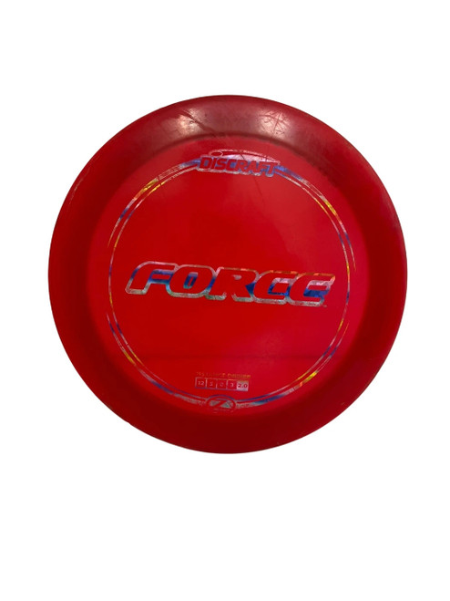 Vist Large View of Product Image Which is Used Discraft Z Force 174g Disc Golf Driver Red 