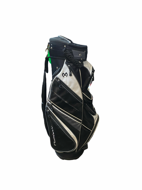 Vist Large View of Product Image Which is Used Maxfli BLACK AND WHITE Mens Cart Bag Black