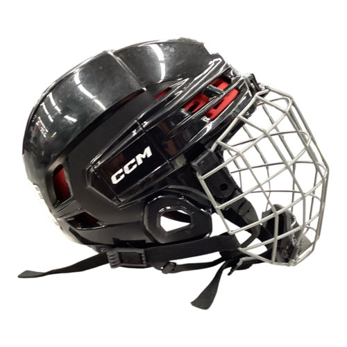 Vist Large View of Product Image Which is Used CCM 70 JR Helmet Cage Combo Black SM