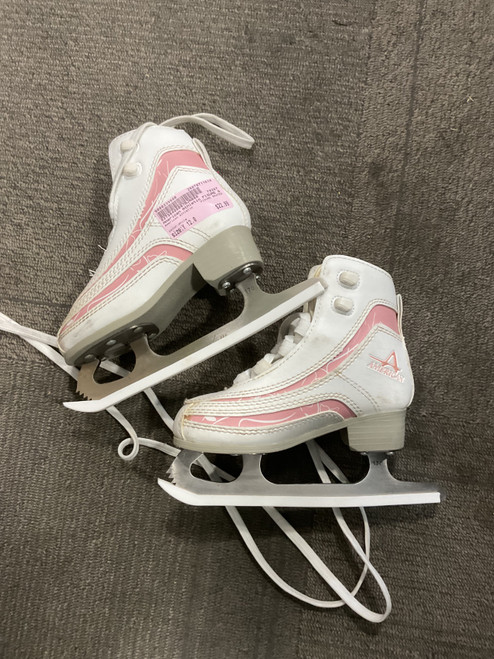 Vist Large View of Product Image Which is Used American Athletic FIGURE SKATES Girls Figure Skate White Youth 12.0