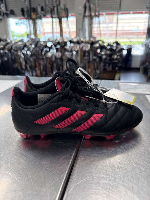 Vist Large View of Product Image Which is Used Adidas Soccer Cleats Pink Junior 04.5