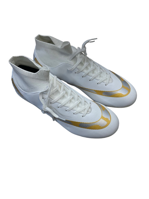 Vist Large View of Product Image Which is Used Soccer Cleats White Senior 11.5