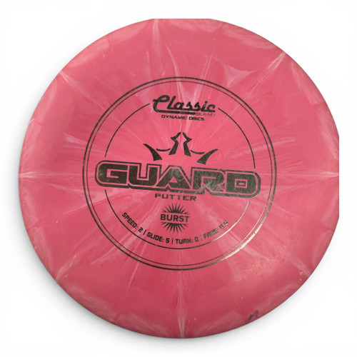 Vist Large View of Product Image Which is Used Dynamic Discs GUARD Disc Golf Putter Pink 174g