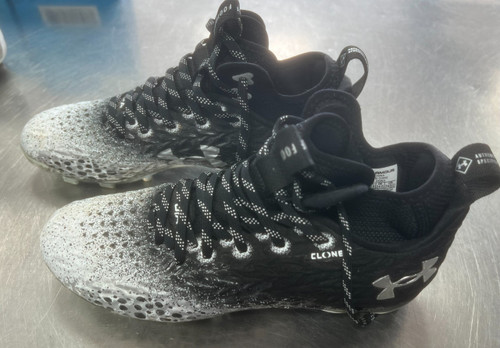 Vist Large View of Product Image Which is Used Under Armour Adult FB Cleats Black Senior 7.5