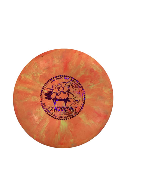 Vist Large View of Product Image Which is Used Lightning 2 HOOKSHOT Disc Golf Driver Orange