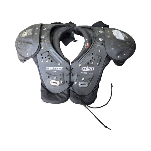 Vist Large View of Product Image Which is Used Schutt DS DLEX PADS YOUTH LG FB Shoulder Pads Black LG