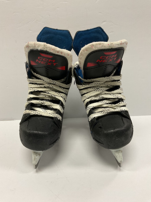 Vist Large View of Product Image Which is Used CCM NEXT Youth Hockey Skate Black And Red Youth 11.0