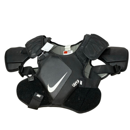 Vist Large View of Product Image Which is Used Nike VAPOR Lacrosse Shoulder Pads Black LG