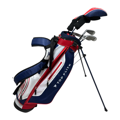 Vist Large View of Product Image Which is Used Top Flite USA 7 PIECE SET Jr Package Golf Set Right Hand Navy Blue 7 Piece