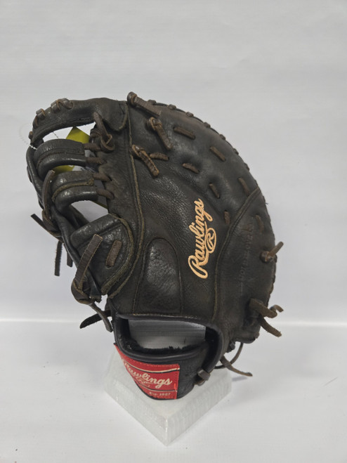 Vist Large View of Product Image Which is Used Rawlings PREMIUM SERIES BB/SB First Base LH Throw Black 12 1/2"