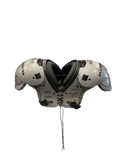 Vist Large View of Product Image Which is Used Rawlings MAGNUM 16X-XL 16-17 FB Shoulder Pads Grey XL