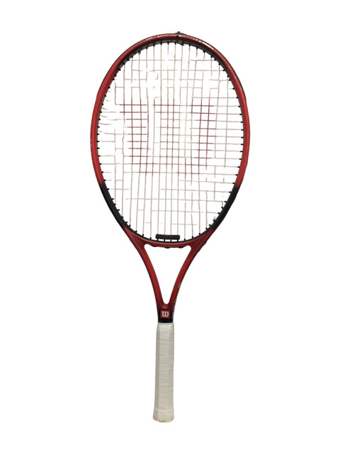 Vist Large View of Product Image Which is Used Wilson HAMMER TOUR Adult Tennis Racquet Red 4 5/8"