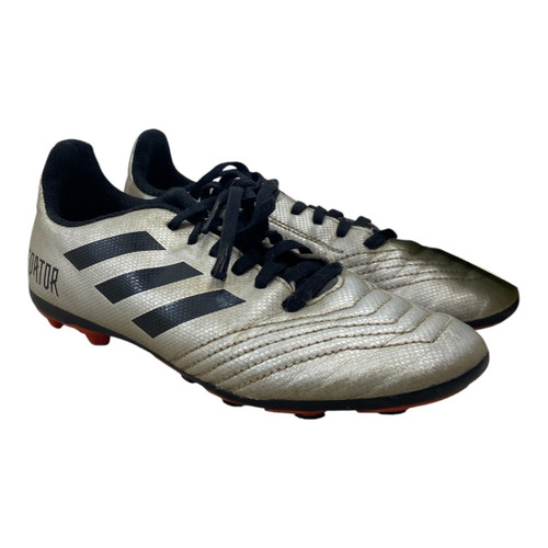 Vist Large View of Product Image Which is Used Adidas Soccer Cleats Grey Junior 03