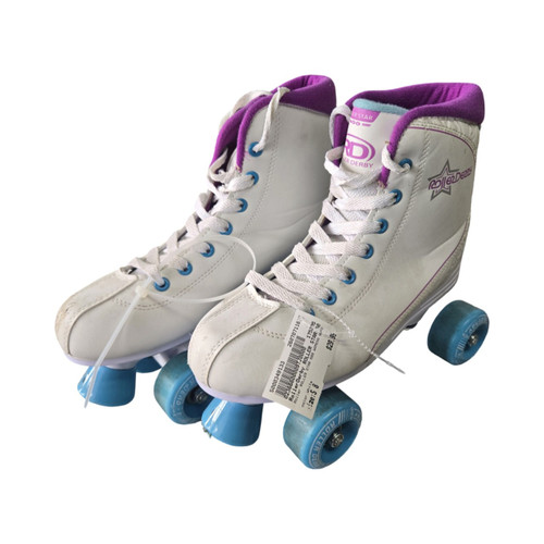 Vist Large View of Product Image Which is Used RollerDerby ROLLER STAR 600 WOMENS QUAD SKATES Senior Roller Quad Skates White Senior 8