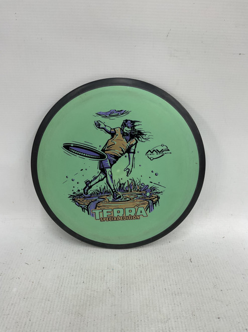 Vist Large View of Product Image Which is Used MVP TERRA DRIVER SPECIAL EDITION Disc Golf Driver Green