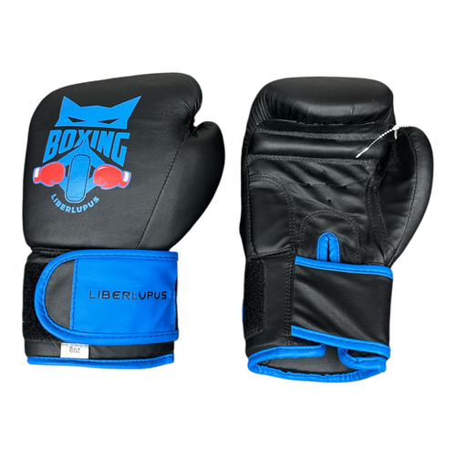 Vist Large View of Product Image Which is Used LIBERLUPUS Boxing Gloves Black Junior