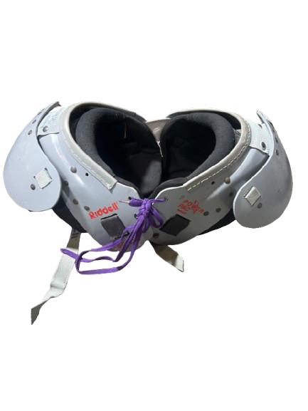 Vist Large View of Product Image Which is Used Riddell RIDDELL POWER PAC SZ MD FB Shoulder Pads Grey MD