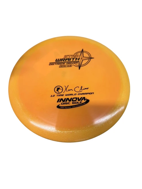 Vist Large View of Product Image Which is Used Innova STAR WRAITH CLIMO 12X Disc Golf Driver Gold 162g