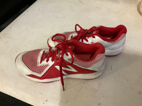 Vist Large View of Product Image Which is Used New Balance 2.5 TURF CLEAT BB/SB Cleats Red Junior 02.5